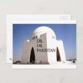 Vater der Nation: Mazar-e-Quaid Postkarte (Vorne/Hinten)