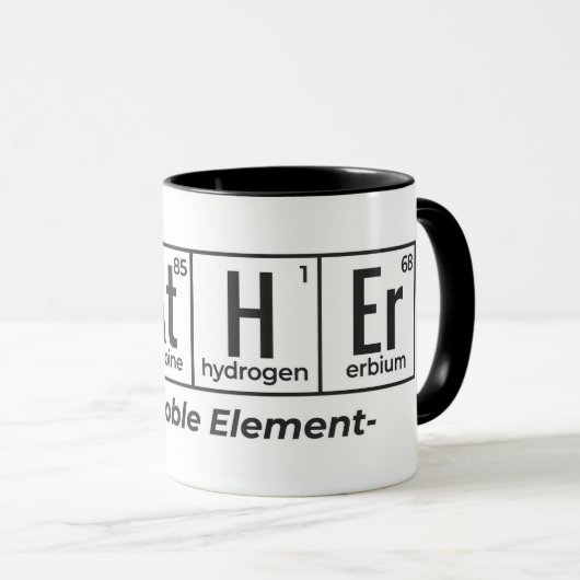 Vater der Noble Element Vathers Day Science Geek Tasse (VorderseiteRechts)