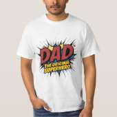 Vater: Der Original Superheld - Der perfekte Vater T-Shirt (Vorderseite)