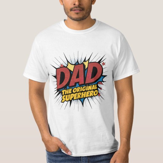 Vater: Der Original Superheld - Der perfekte Vater T-Shirt (Vorderseite)