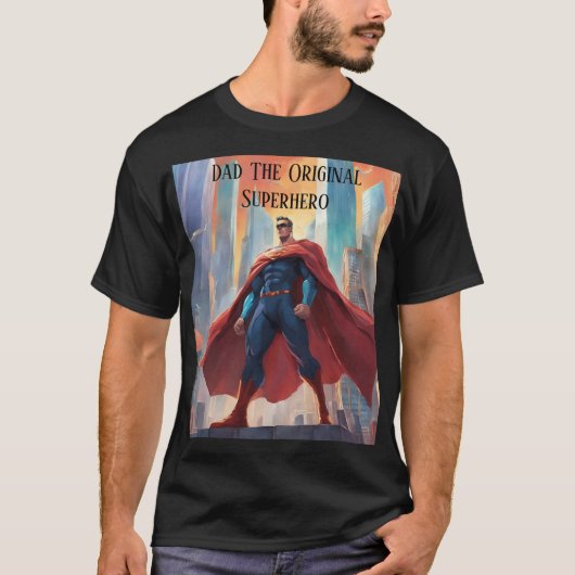 Vater Der originelle Superheld T-Shirt (Vorderseite)