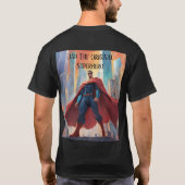 Vater Der originelle Superheld T-Shirt (Rückseite)
