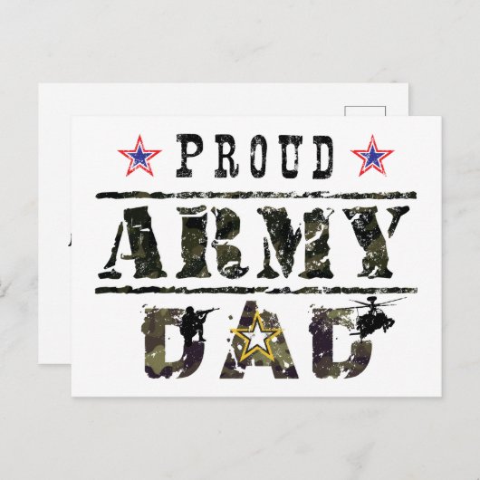 Vater der Proud Army Postkarte (Vorne/Hinten)
