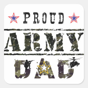Vater der Proud Army Quadratischer Aufkleber