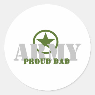 Vater der Proud Army Runder Aufkleber