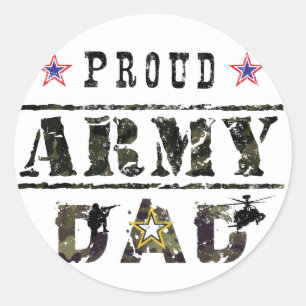Vater der Proud Army Runder Aufkleber