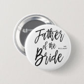 Vater der Skript-Art-kundenspezifischen Hochzeit Button (Vorne & Hinten)
