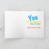 Vater der Superhelden-Vatertagskarte Karte (Innenseite)