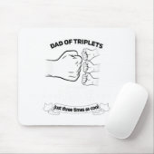 Vater der Triplets Ankündigung Vatertag Daddy Tri Mousepad (Mit Mouse)