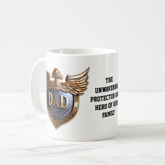 Vater, der unerschütterliche Beschützer und Helden Kaffeetasse (Vorderseite Links)
