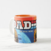 VATER: Der wahre Held Zweifarbige Tasse (Vorderseite Links)