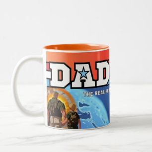 VATER: Der wahre Held Zweifarbige Tasse