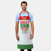 Vater - Der weltbeste Pizzaabauger Koch - Rot-Grün Schürze (Getragen)