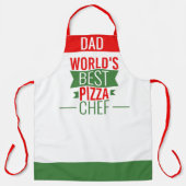 Vater - Der weltbeste Pizzaabauger Koch - Rot-Grün Schürze (Vorderseite)