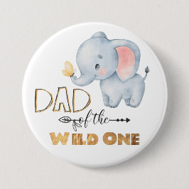 Vater der "Wild One Elephant Gold Foil"-Taste Button