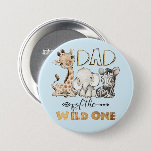 Vater der "Wild One Gold Foil"-Taste Button (Vorne & Hinten)