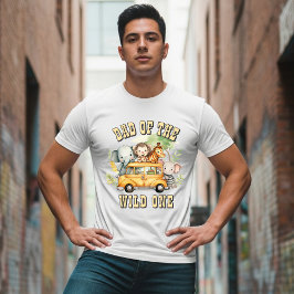Vater der Wild One-Jungs Geburtstagsafari-Tiere T-Shirt