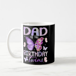 Vater der Zwillinge zum Geburtstag Süße Schmetterl Kaffeetasse