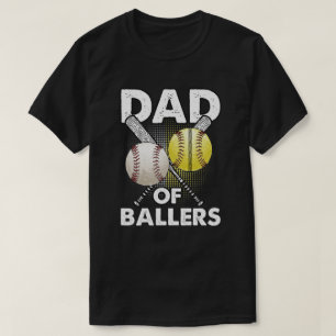 Vater des Ballers Vater von Baseball und Softball  T-Shirt