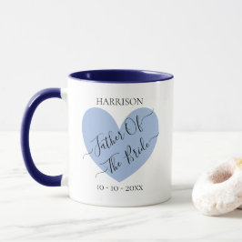 Vater des blauen Herzens personalisierte Mug Tasse