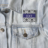 Vater des Braut-Damast-Knopfes im Blau Button (Beispiel)