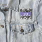 Vater des Braut-Damast-Knopfes in Lila Button (Beispiel)
