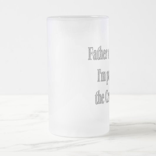 Vater des Braut-Geschenk-Glasbieres Stein Mattglas Bierglas (Mittel)