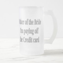 Vater des Braut-Geschenk-Glasbieres Stein Mattglas Bierglas