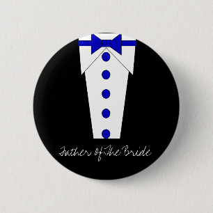 Vater des Braut-Knopfes (blau) Button
