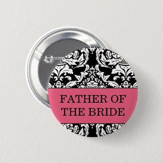 Vater des Braut-Knopfes Button (Vorne & Hinten)