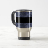 VATER des BRAUT Name-BlauGrunge Reisebecher (Vorderseite Links)