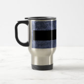 VATER des BRAUT Name-BlauGrunge Reisebecher (Links)