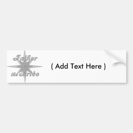 Vater des Braut-persönlichen Autoaufklebers Autoaufkleber (Vorne)