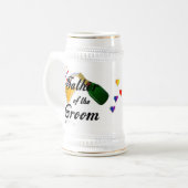Vater des Bräutigam-Champagne-Toasts Bierglas (Vorderseite Links)