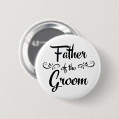 Vater des Bräutigam-lustigen Proben-Abendessens Button (Vorne & Hinten)