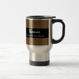 VATER des BRÄUTIGAM Name-dunklen GoldGrunge Reisebecher