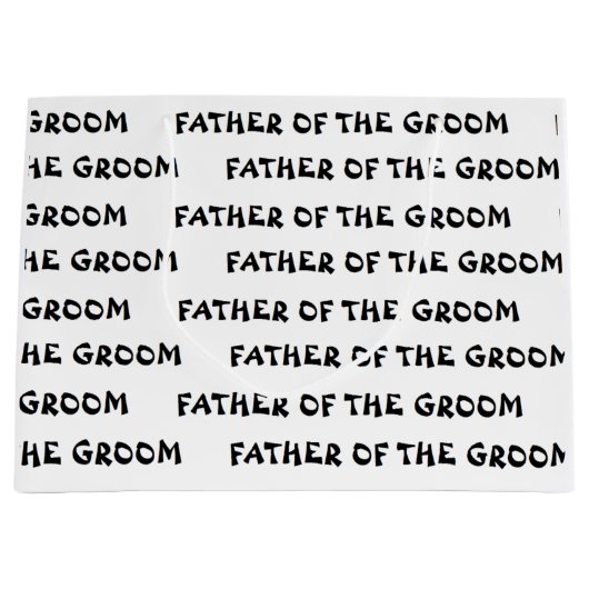 "Vater des Bräutigams" Geschenk-Tasche Große Geschenktüte (Vorderseite)