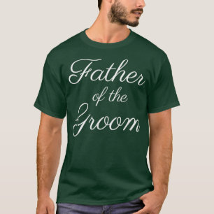 Vater des Bräutigams Herren, White Script Font, Ho T-Shirt