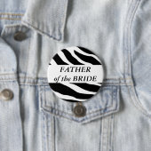 Vater des Brautzebra-Hochzeits-Knopfes Button (Beispiel)