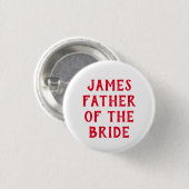 VATER DES BRIDE-ABZEICHENS FÜR WEDDING BUTTON (Vorne & Hinten)