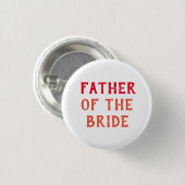 VATER DES BRIDE-ABZEICHENS FÜR WEDDING BUTTON (Vorne & Hinten)