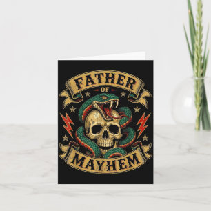Vater des Chaos Männer Papa Lustiger Vatertag Karte
