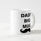 Vater des coolen Schwarz-Weiß-Vaters Jumbo-Tasse (Vorderseite Rechts)