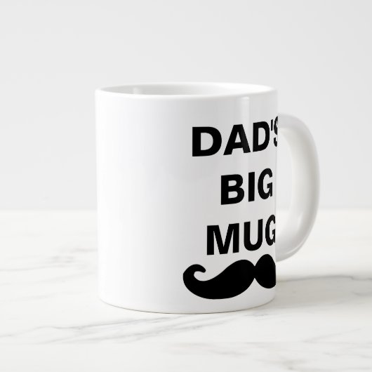 Vater des coolen Schwarz-Weiß-Vaters Jumbo-Tasse (Vorderseite Rechts)