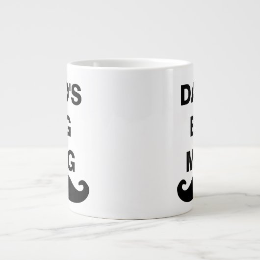 Vater des coolen Schwarz-Weiß-Vaters Jumbo-Tasse (Vorderseite)