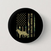 Vater des deutschen Schäferhundes Camouflage Ameri Button (Vorderseite)