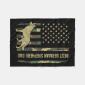 Vater des deutschen Schäferhundes Camouflage Ameri Fleecedecke (Vorderseite (Horizontal))