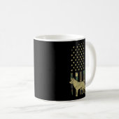 Vater des deutschen Schäferhundes Camouflage Ameri Kaffeetasse (VorderseiteRechts)