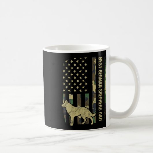 Vater des deutschen Schäferhundes Camouflage Ameri Kaffeetasse (Rechts)