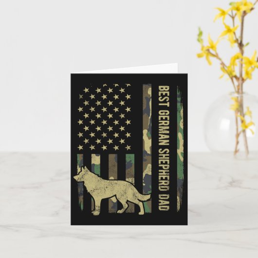 Vater des deutschen Schäferhundes Camouflage Ameri Karte (Gelbe Blume)